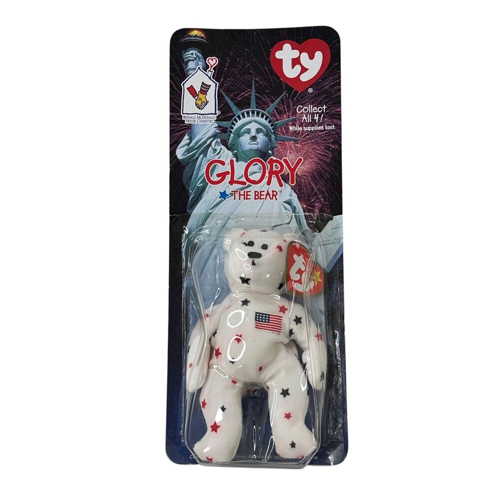 TY Glory Bear Teenie Beanie 1998 McDonalds Sealed Pack 1993 Tag Variant Rare